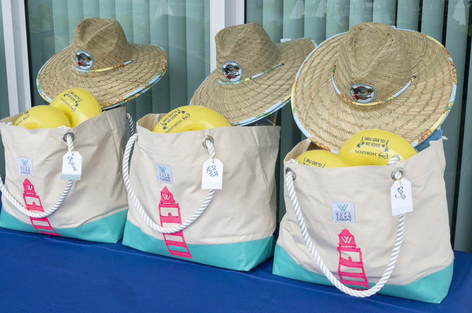 Horizon Yachts Rendezvous welcome gift bags.