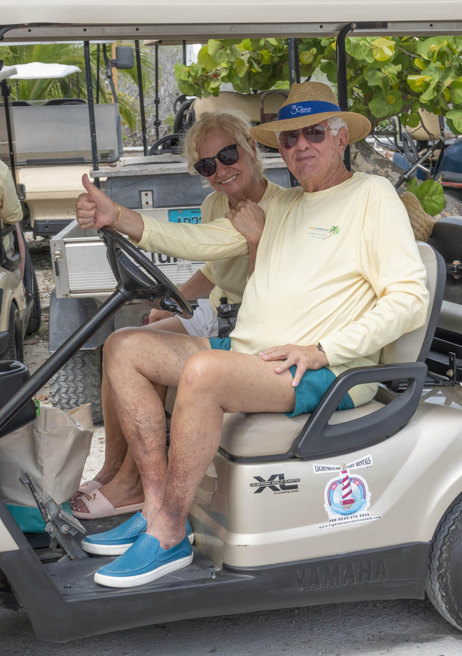 Golfcart exploration of Elbow Cay.
