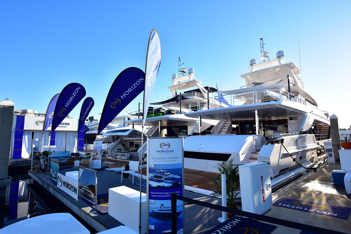 Horizon Excellence at the Fort Lauderdale International Boat Show Image