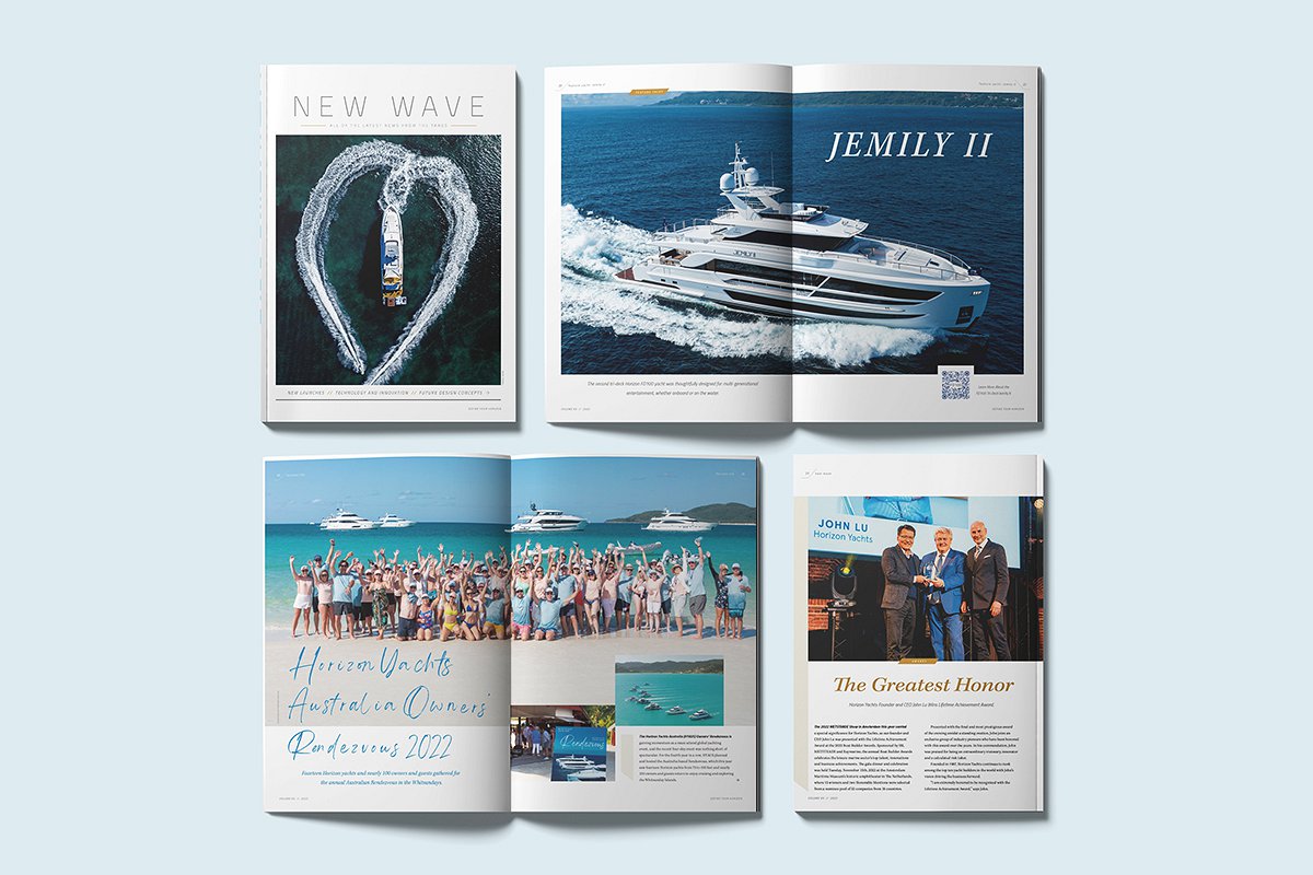 New Builds, New Designs and New Owner Experiences in the New Horizon Yachts Brand Publication Image