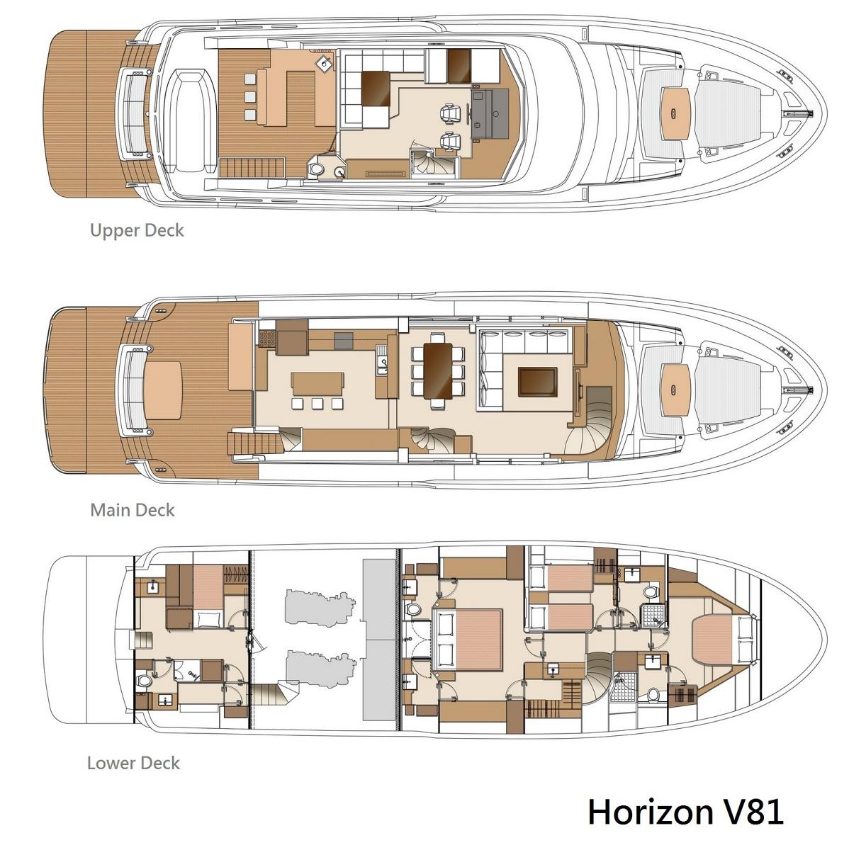 Horizon to Display the New V81 and E88 Motoryachts at Sydney International Boat Show