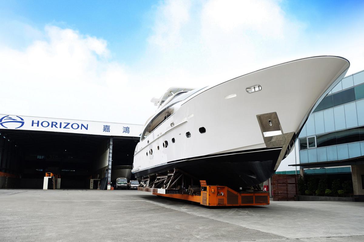 Horizon RP110 Superyacht Hull Four Preparing for Final Testing Before Launching in June