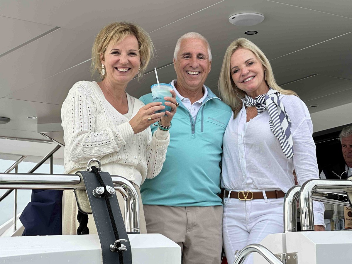 A fleet of 8 Horizon Yachts and 14 sets of owners sail into the Mystic for the 2023 Owners Rendezvous