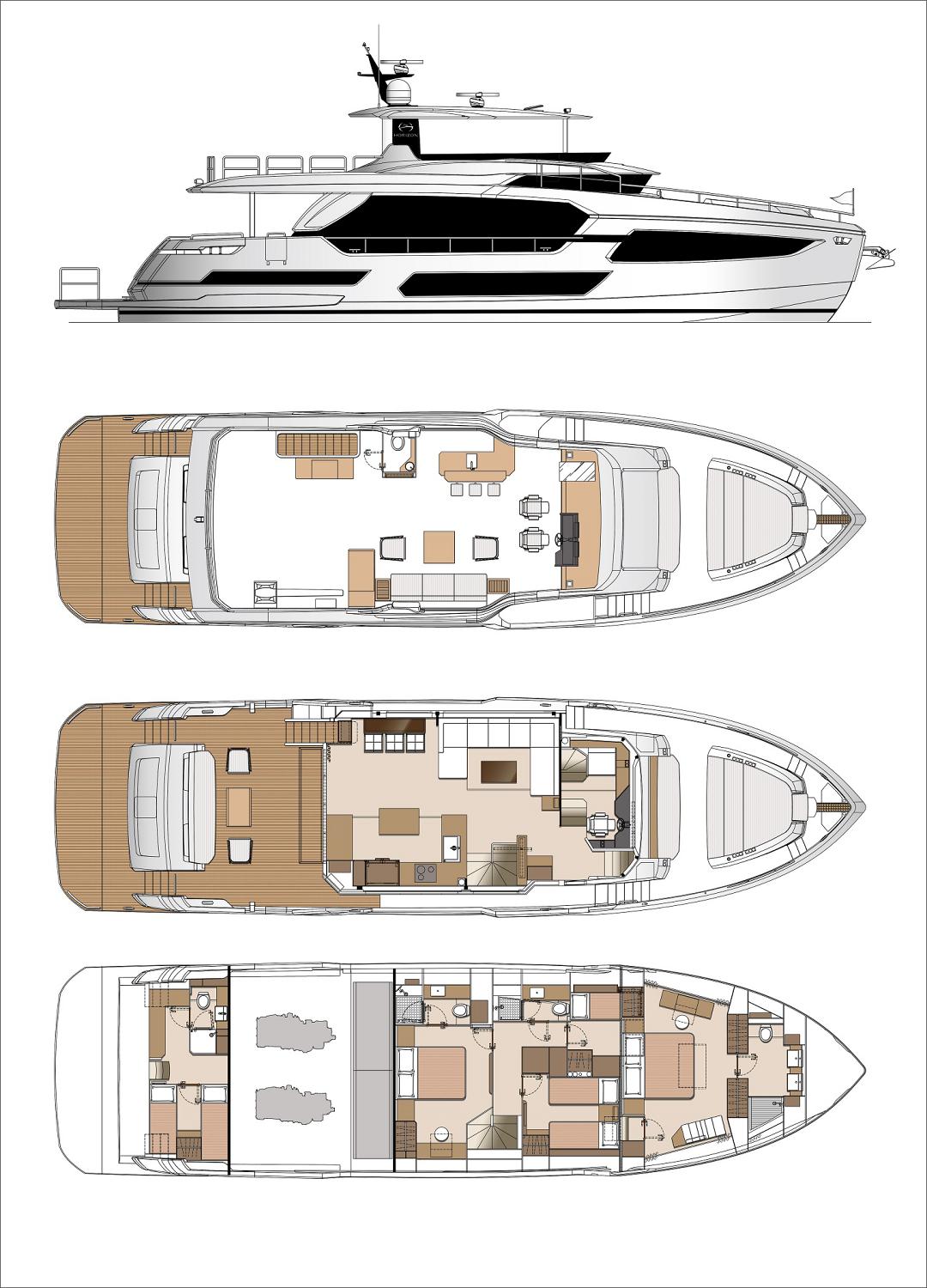 Horizon FD75 Yacht