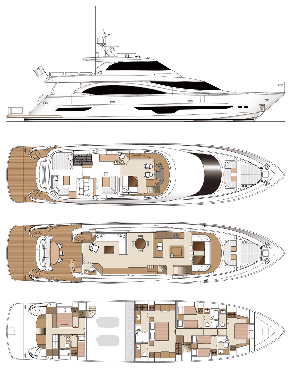 Horizon E90 Yacht
