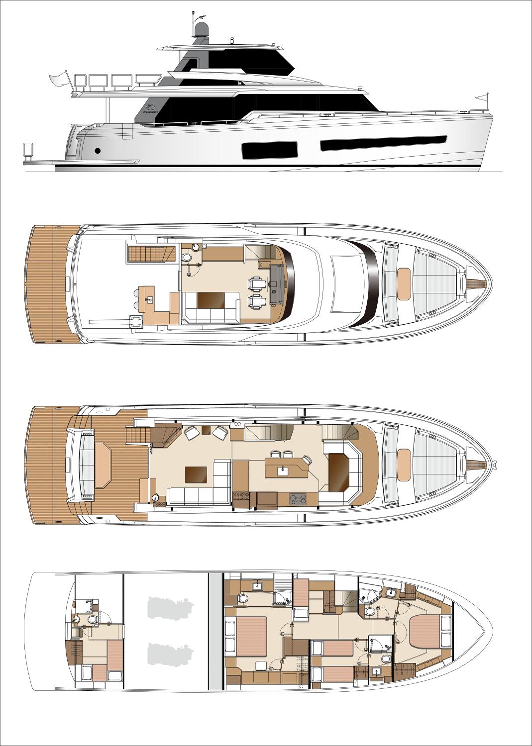 Horizon V68 Yacht